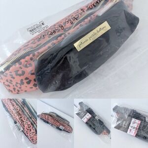 Petunia Pickle Bottom All Around Belt Bag Leopard‎ Print Black/Gold NWT